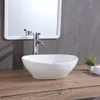 Lavabo da appoggio in Vetroceramica bianco ovale elegante Anteprima dell’immagine prodotto 2