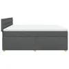 vidaXL Boxspringbett mit Matratze Dunkelgrau 200x200 cm Produktbild-Vorschau 7