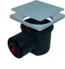 A floor drain with a grate and a backwater valve. Náhled obrázku produktu