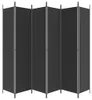 vidaXL 6-tlg. Paravent Schwarz 300x220 cm Stoff Produktbild-Vorschau 4