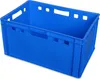 A blue plastic crate is shown against a white background. Produktbild-Vorschau