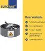 An image of a blender blade assembly with promotional text on the right side. Produktbild-Vorschau