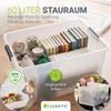 Juskys Aufbewahrungsbox mit Deckel - 4er Set Kunststoff Produktbild-Vorschau 6