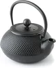 A black cast iron teapot with a textured surface and a curved handle, shown against a white background. Podgląd zdjęcia produktu