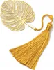 Lesezeichen Monstera Leaf Metall Gold Quaste + Dekorative Produktbild-Vorschau 5