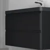 A close-up of a black bathroom vanity with two drawers. Anteprima dell’immagine prodotto