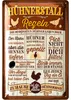 LANOLU Retro Blechschild Hühnerstall-Regeln, Hühner Schild, Produktbild-Vorschau 1