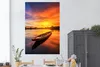MuchoWow® Poster Boot - Wasser - Sonnenuntergang - Orange - Produktbild-Vorschau 2
