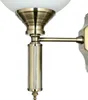Wandleuchte E27 Weiß Messing Glas Metall Jugendstil Produktbild-Vorschau 4