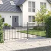 vidaXL Dvojité vrata se zámkem Woerden, šedá, 400 x 174,5 Náhled obrázku produktu 2