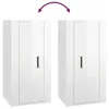 vidaXL Armoire TV murale blanc brillant 40x34,5x80 cm Voir les images du produit 10