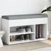 vidaXL Lavica na topánky biela 82 x 32 x 45,5 cm Materiál Náhľad obrázku produktu 2