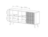 BETTSO Weiß LANTE Kommode 163 cm - 2 Türen, 3 Schubladen, Produktbild-Vorschau 9