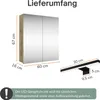 Planetmöbel Merkur Spiegelschrank Bad 60 cm breit Produktbild-Vorschau 7