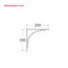 Regalhalter 200x200 mm Regalträger Regalwinkel Wandkonsole Produktbild-Vorschau 2