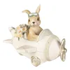 Clayre & Eef Figur Kaninchen 15x11x12 cm Beige Braun Produktbild-Vorschau 1