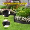 A garden landscape with black plastic edging separating a flower bed from a lawn. Produktbild-Vorschau