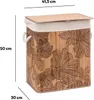Kosz na pranie BAMBOO z motywem kwiatów, 60 l Podgląd zdjęcia produktu 7