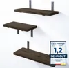 LAMO Manufaktur 3 Stück Wandregal Holz 40/35/30cm | Produktbild-Vorschau 1