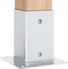 vidaXL Supporto per palo quadrato 12 pezzi argento 91x91mm Anteprima dell’immagine prodotto 5