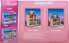 The image shows the packaging of a Playmobil dollhouse set, displaying different configurations and product numbers. Produktbild-Vorschau