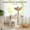 Purpurra Kratzbaum Naturgetreuer Kratzbaum mit Korb, Höhle Produktbild-Vorschau 2
