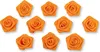 Satinrosen 3cm zum Basteln & Aufnähen 10 Stück Orange Produktbild-Vorschau