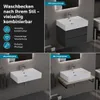 Aqua Bagno LoftAir 60cm Keramik Waschbecken Waschtisch Produktbild-Vorschau 4
