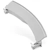 A silver appliance door handle is shown against a white background. Produktbild-Vorschau