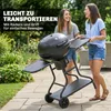 Outsunny Holzkohlegrill BBQ Smoker mit Seitentischen Deckel Produktbild-Vorschau 8