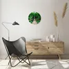 Wanduhr - Rund - Glasuhr - Gehweg Baum Holz Steg - 30x30cm Produktbild-Vorschau 6