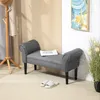 Tapicerowana ławka HOMCOM z płóciennym materiałem, Podgląd zdjęcia produktu 2