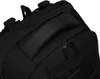 A close-up view of a black backpack, focusing on the handle and zippers. Náhled obrázku produktu