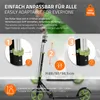 An image showing a scooter with diagrams and text explaining its adjustable height feature. Náhľad obrázku produktu