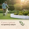 Floranica drevený okraj záhona 20 x 100 cm biely obruba Náhľad obrázku produktu 6