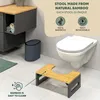 sgabello da toilette eluno, poggiapiedi in bambù, Anteprima dell’immagine prodotto 6