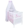 Baby-Delux Babybett Kinderbett Natalie Princess 140×70 Weiß Produktbild-Vorschau 2