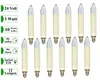 A collection of 12 candle-shaped light bulbs with cream-colored bases and clear glass bulbs, arranged in two rows. Produktbild-Vorschau