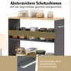 A multi-tiered storage trolley with various items on its shelves, presented in a marketing image with overlaid text. Podgląd zdjęcia produktu