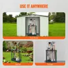 A collage of three images showing a garden tool organizer in different settings: inside a tool shed, in a garden, and in a garage. Náhľad obrázku produktu