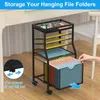Rolling File Cart - 6-lagiger Büro Organizer auf Rollen Produktbild-Vorschau 4