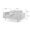 BEAUTYSOFA | Couchgarnitur VENEZIA Chenillestoff Beige – Produktbild-Vorschau 12