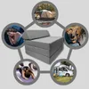 Collage showing a folding mattress in different use cases: sleeping, camping, fishing, yoga, and RV travel. Produktbild-Vorschau