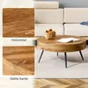 Table basse ronde de 70 cm, aspect bois, MDF, pieds en Voir les images du produit 3