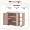 COSTWAY Schuhschrank, Schuhregal mit 2 Türen, Regalen, Produktbild-Vorschau 6