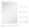 vidaXL Nástenné zrkadlo s 5 policami Strieborné 50 × 60 cm Náhľad obrázku produktu 6