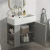 A bathroom vanity with a sink and storage cabinet. Podgląd zdjęcia produktu