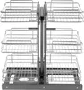 A chrome wire kitchen cabinet organizer with multiple shelves is shown against a light gray background. Náhled obrázku produktu