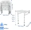YARDIN Siège de douche mural pliable,Chaise de douche Voir les images du produit 3