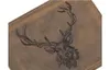 A close-up of a brown leather wallet with an embossed stag head. Produktbild-Vorschau